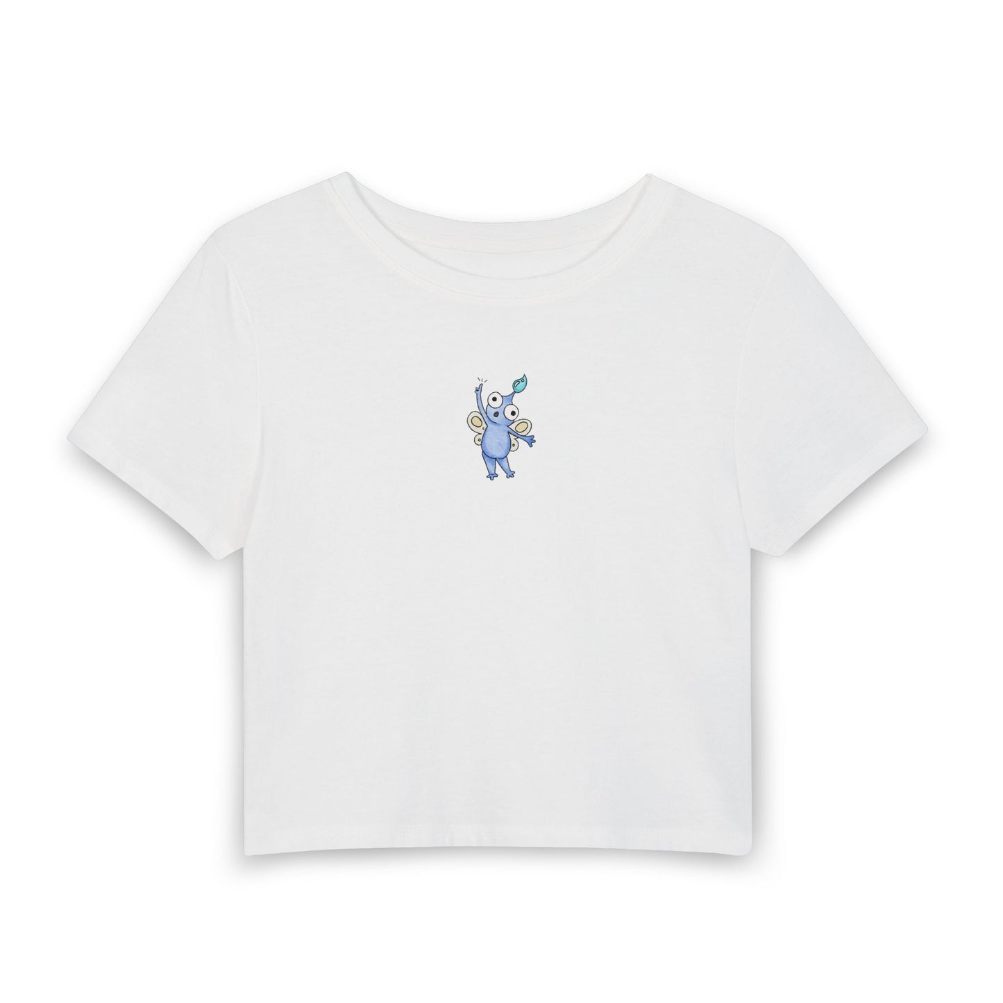 Cute Blue Elephant Baby Tee — Small Center Graphic, Playful Kidswear