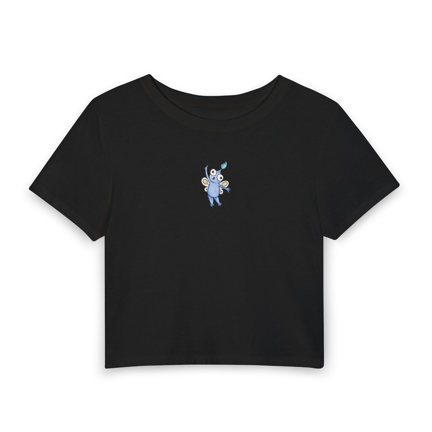 Cute Blue Elephant Baby Tee — Small Center Graphic, Playful Kidswear